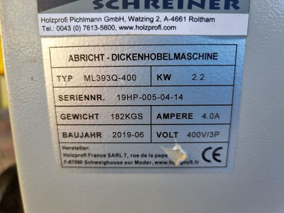 AD-Hobelmaschine Hans Schreiner ML393Q gebraucht