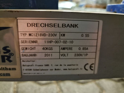 Drechselbank Hans Schreiner MC1218VD gebraucht