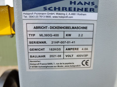 AD-Hobelmaschine Hans Schreiner ML393Q gebraucht