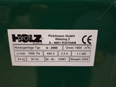 Absaugung Holzprofi U2000 gebraucht