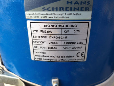Absaugung Hans Schreiner FM230A gebraucht