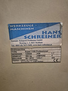 Metalldrehbank Hans Schreiner S1100-Digi gebraucht