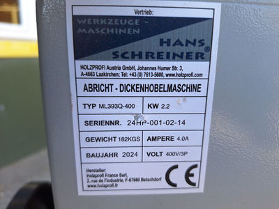 AD-Hobelmaschine Hans Schreiner ML393Q gebraucht