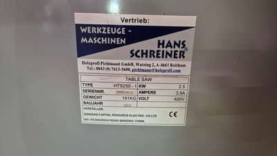 Formatkreiss�ge Hans Schreiner HTS250 gebraucht